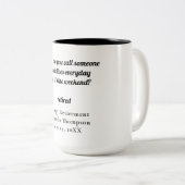 Gepersonaliseerde Grappige Pensioen Gift Tweekleurige Koffiemok (Voorkant rechts)