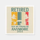 Gepersonaliseerde grappige pensionering officieel  servet (Voorkant)