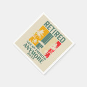 Gepersonaliseerde grappige pensionering officieel  servet (Hoek)