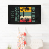 Gepersonaliseerde grappige pensionering officieel spandoek (Insitu)