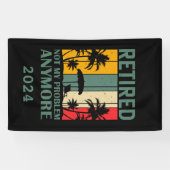 Gepersonaliseerde grappige pensionering officieel spandoek (Horizontaal)