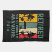 Gepersonaliseerde grappige pensionering officieel  theedoek (Horizontaal)