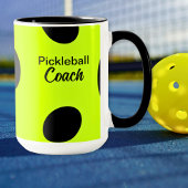 GEPERSONALISEERDE Grappige Pickleball Coach Gele B Mok