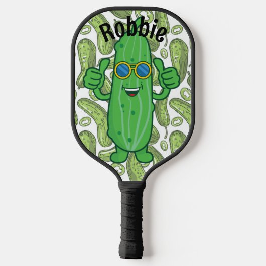 Gepersonaliseerde grappige pickleball paddle met a (Achterkant)
