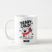 Gepersonaliseerde Grappige Polar Beary Koude Kerst Koffiemok (Links)