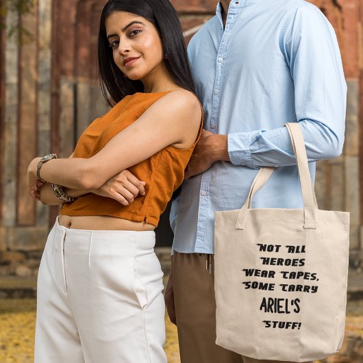 Gepersonaliseerde Grappige Quirky Statement Couple Tote Bag