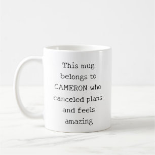 Gepersonaliseerde Grappige Quote Introvert Huiseli Koffiemok
