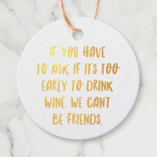 Gepersonaliseerde Grappige Quotes voor de Wijnbar Bedankjes Labels (Voorkant)