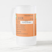 Gepersonaliseerde grappige recept Frosted Beer Mok (Voorkant links)