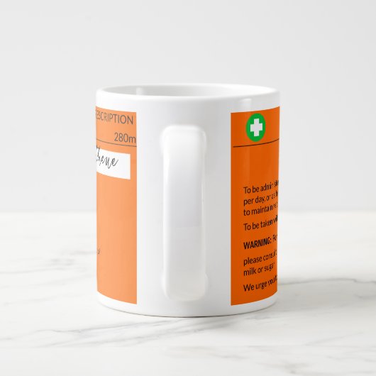 Gepersonaliseerde Grappige Recept Koffie Thee Mok (Achterkant)