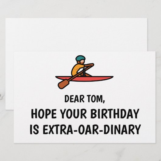 Gepersonaliseerde Grappige Roeien Gelukkige Verjaa Briefpapier (Voorkant / Achterkant)