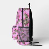 Gepersonaliseerde grappige roze kat bedrukte rugzak (Rechts)