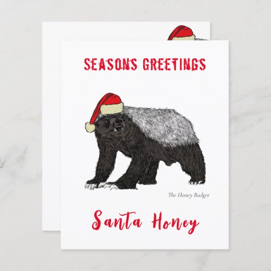 Gepersonaliseerde Grappige Santa Honey Badger (Voorkant / Achterkant)