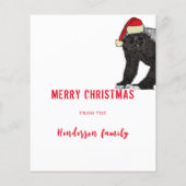 Gepersonaliseerde Grappige Santa Honey Badger (Achterkant)