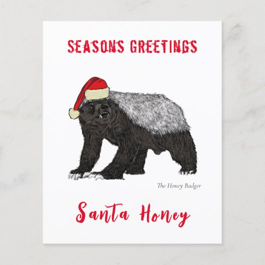 Gepersonaliseerde Grappige Santa Honey Badger (Voorkant)