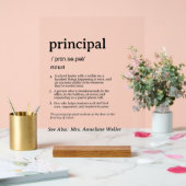 Gepersonaliseerde Grappige Schooldirecteur Definit Acryl Bord (Huwelijk)