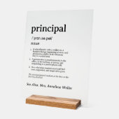Gepersonaliseerde Grappige Schooldirecteur Definit Acryl Bord (Hoek)