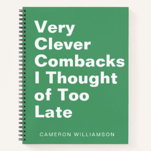 Gepersonaliseerde Grappige Snarky Quote Humor Groe Notitieboek