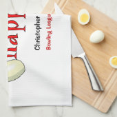 Gepersonaliseerde grappige splitsing gebeurt met b theedoek (Quarter Fold)