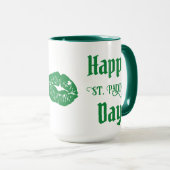 Gepersonaliseerde Grappige St. Patrick's Day Groen Mok (Voorkant rechts)