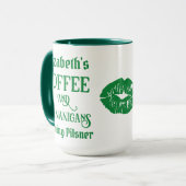 Gepersonaliseerde Grappige St. Patrick's Day Groen Mok (Voorkant links)