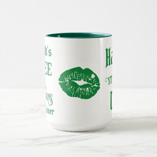 Gepersonaliseerde Grappige St Patrick's Day Groene Mok (Midden)