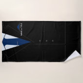 Gepersonaliseerde Grappige Strandhanddoek Zakelijk Strandlaken (Voorkant)