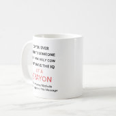 Gepersonaliseerde grappige uitspraken Sarcasme Mod Koffiemok (Voorkant links)