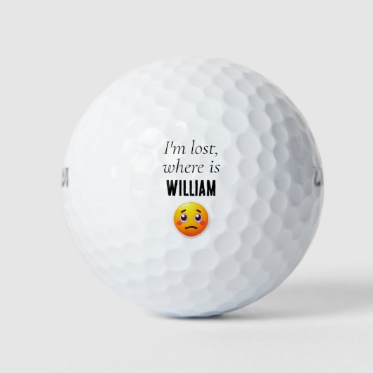 Gepersonaliseerde grappige verloren golfballen (Voorkant)