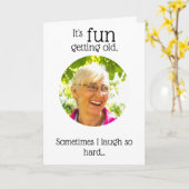 Gepersonaliseerde Grappige Veroudering Het krijgen Kaart (Gele Bloem)