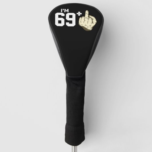 Gepersonaliseerde grappige vingerkostuum verjaarda golfheadcover (Voorkant)