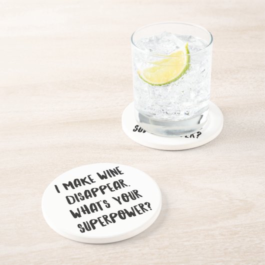 Gepersonaliseerde Grappige Wijnbar Quotes IX Zandsteen Onderzetter (Zijkant)