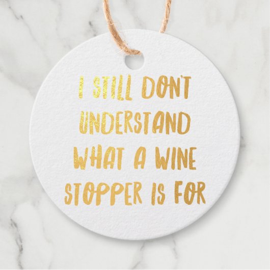 Gepersonaliseerde grappige wijnbarcitaten XII Bedankjes Labels (Voorkant)