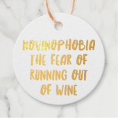 Gepersonaliseerde grappige wijnbarcitaten XV Bedankjes Labels (Voorkant)