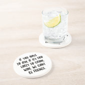 Gepersonaliseerde grappige wijngaarden quotes II Zandsteen Onderzetter (Zijkant)