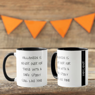 Gepersonaliseerde Grappige Zwarte Halloween Is Noo Mok