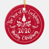 Gepersonaliseerde grappigheid 2020 Herdenking van  Keramisch Ornament (Voorkant)