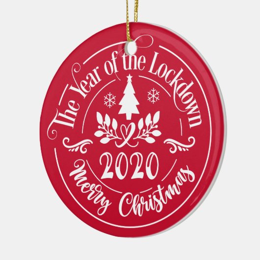 Gepersonaliseerde grappigheid 2020 Herdenking van  Keramisch Ornament (Links)
