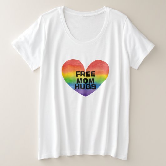 Gepersonaliseerde Gratis Mama Knuffels Sjabloon Grote Maat T-shirt (Design voorkant)