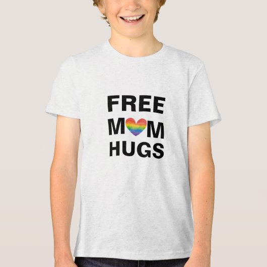 Gepersonaliseerde Gratis Mama Knuffels Sjabloon Tri-Blend Shirt (Voorkant)