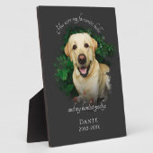 Gepersonaliseerde Gray Pet Memorial Fotografie Fotoplaat (Zijkant)