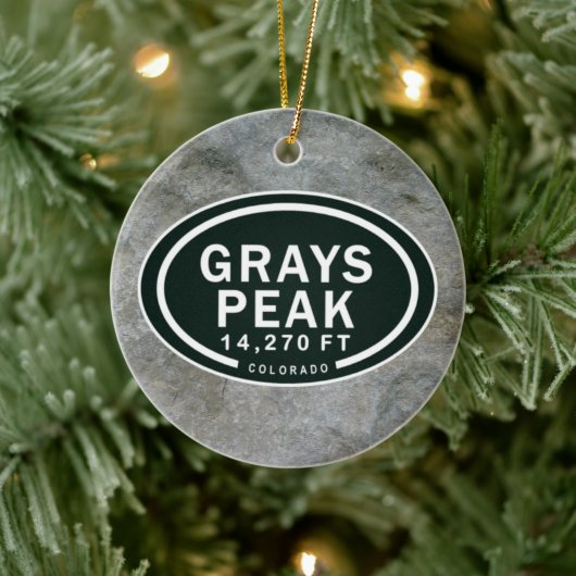 Gepersonaliseerde Grays Peak Colorado Mountain Keramisch Ornament (Boom)