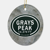 Gepersonaliseerde Grays Peak Colorado Mountain Keramisch Ornament (Links)