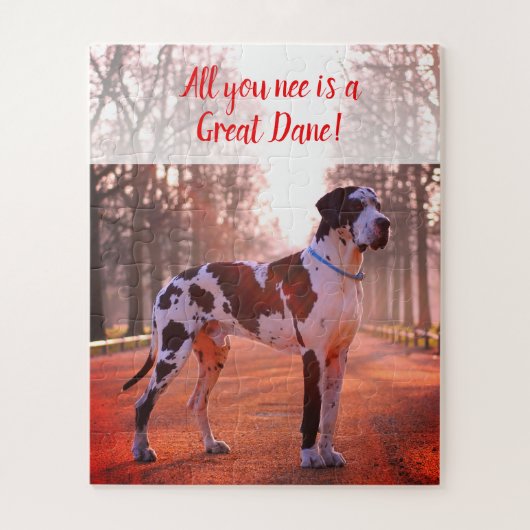 Gepersonaliseerde Great Dane Puzzel (Verticaal)