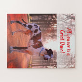 Gepersonaliseerde Great Dane Puzzel (Horizontaal)