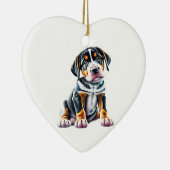 Gepersonaliseerde Greater Swiss Mountain Dog Puppy Keramisch Ornament (Rechts)
