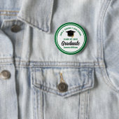 Gepersonaliseerde Green Afstuderen Keepsake Afstud Ronde Button 5,7 Cm (In situ)