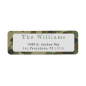 Gepersonaliseerde Green Army Camouflage retouradre Etiket (Voorkant)