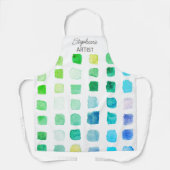 Gepersonaliseerde Green Artist Schort (Voorkant)