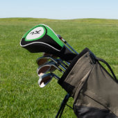 Gepersonaliseerde Green Black Golf Head Hoesje Golfheadcover (Insitu)